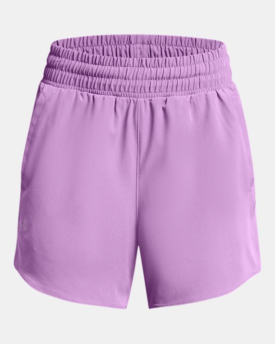 Shorts tejidos de 13 cm UA Flex para mujer, Purple, pdpMainDesktop image number 4